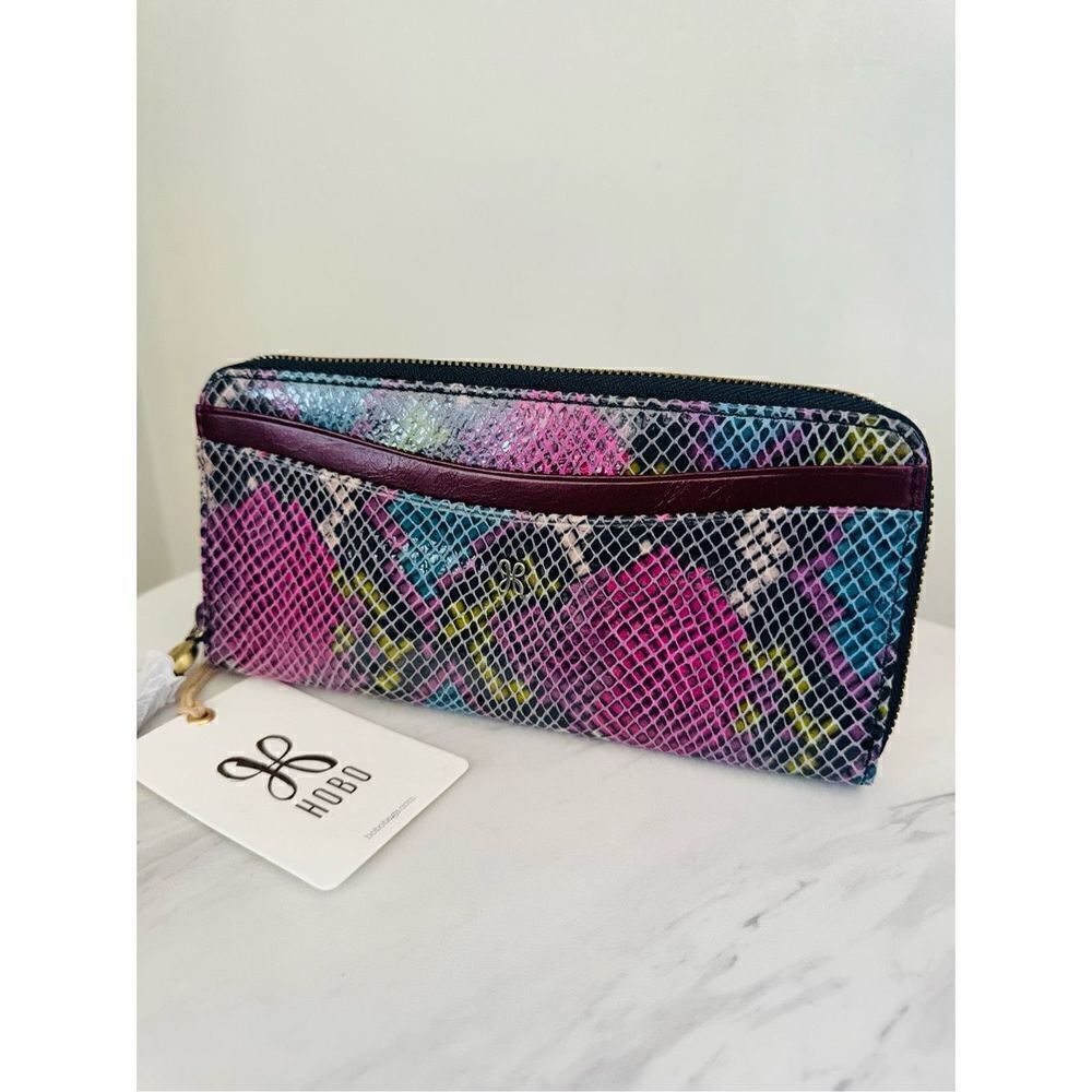 HOBO Max Large Zip Around‎ Leather Continental Wallet, Organization, Mosaic, NWT